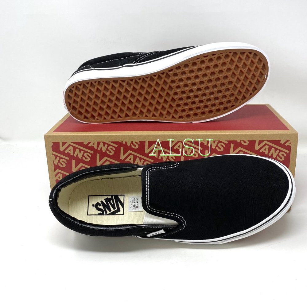 💖MEGA SALE💖VANS Men's Classic Slip On Canvas Black Skate Casual VN000EYEBLK - Picture 2 of 9
